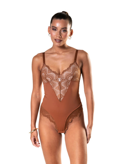 TRIANA - Halflos gesnoerde bodysuit