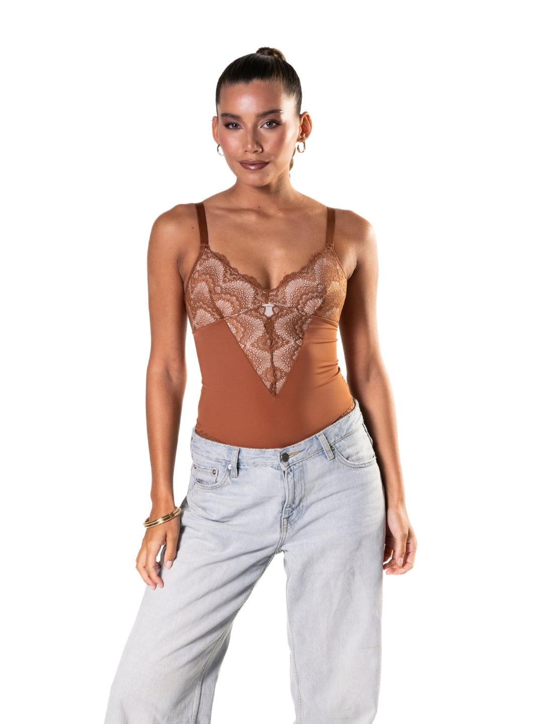 TRIANA - Halflos gesnoerde bodysuit