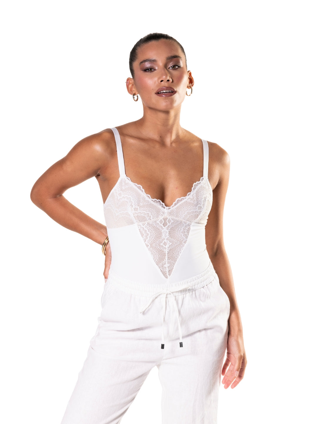 TRIANA - Halflos gesnoerde bodysuit