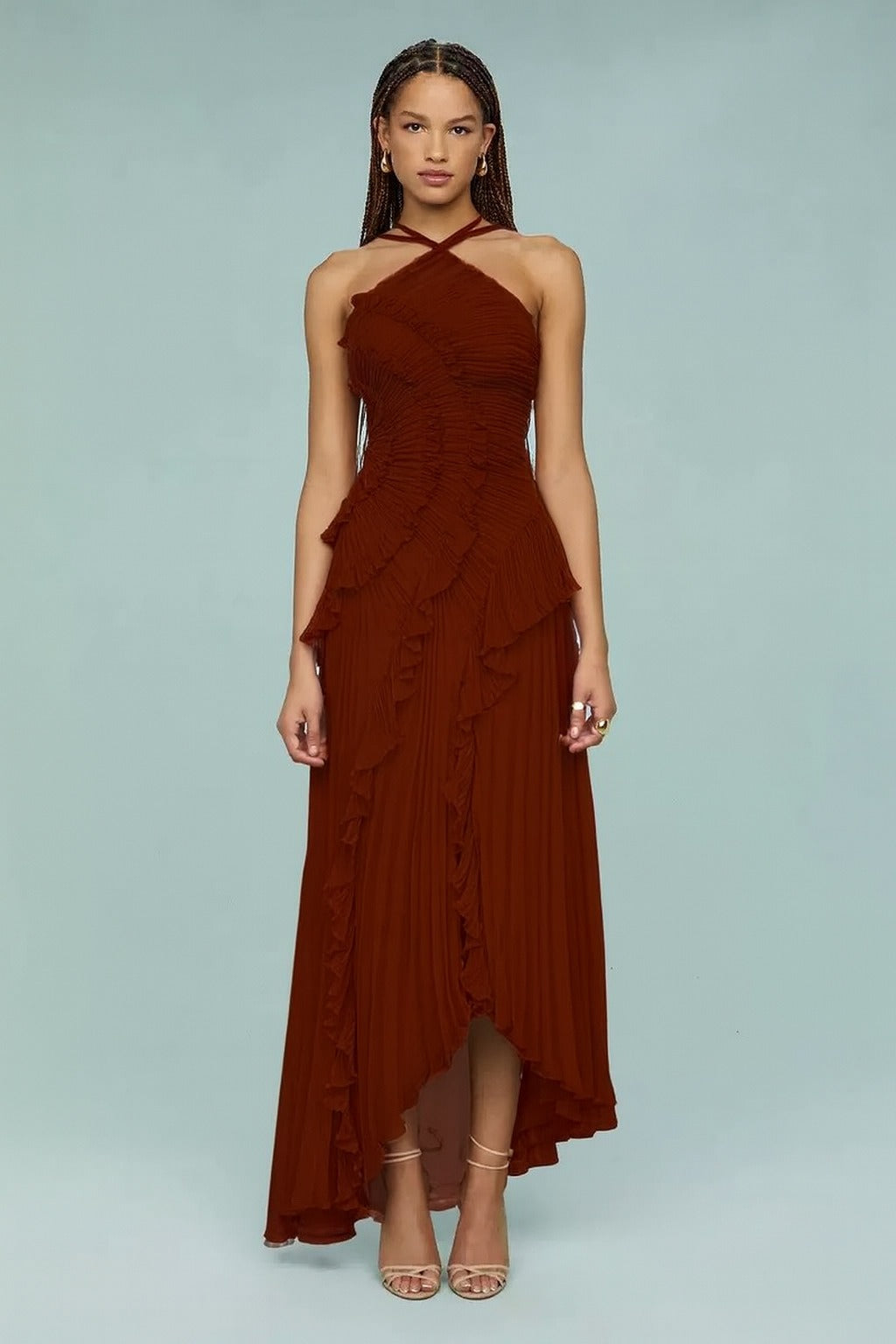 LIYANA | Spiraalvormige Maxi Jurk