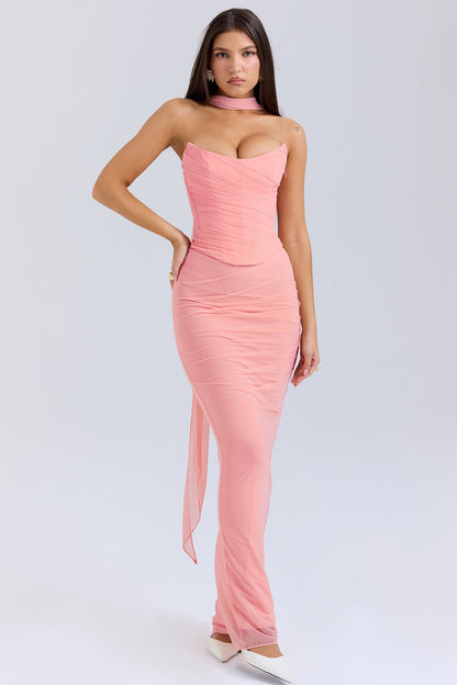 NICOLE | Aansluitende Body-Fit Maxi Jurk