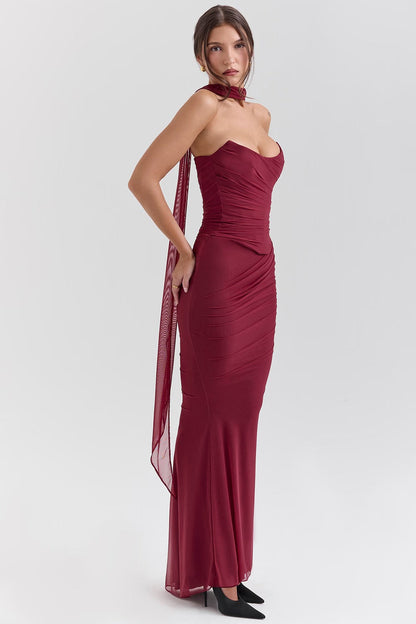 NICOLE | Aansluitende Body-Fit Maxi Jurk