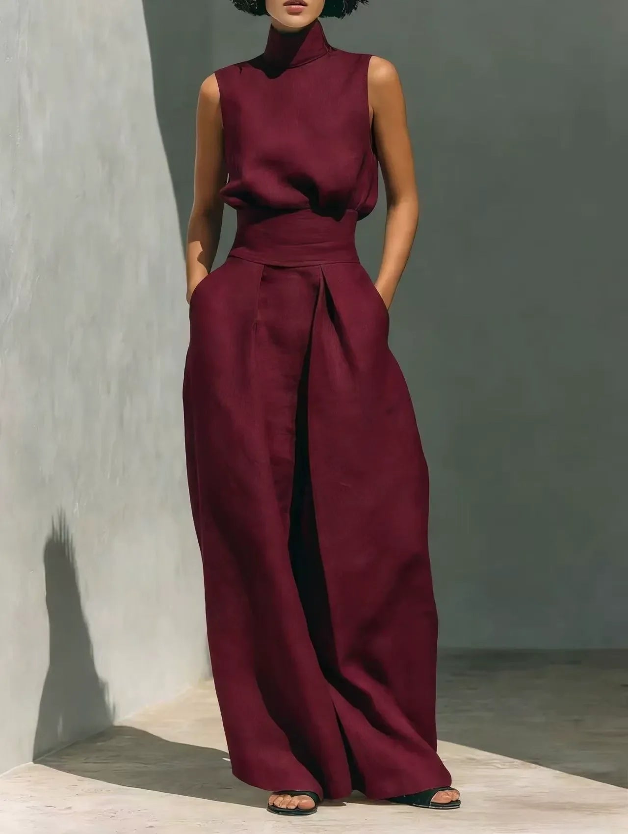 MARIA | Minimalistische Wide-Leg Set