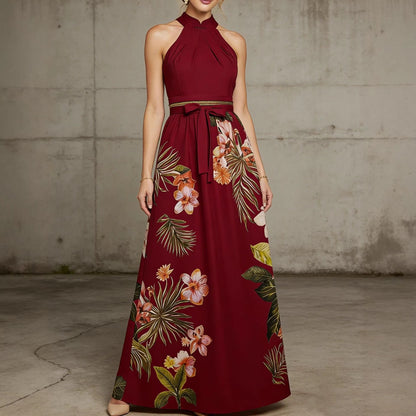 LARISSA | Draped Halter Maxi Jurk
