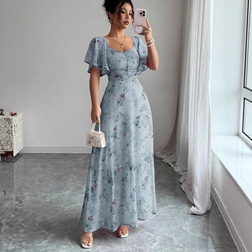 ELISE | Flutter Sleeve Maxi Jurk