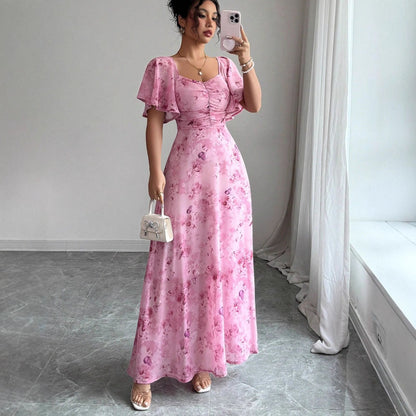 ELISE | Flutter Sleeve Maxi Jurk