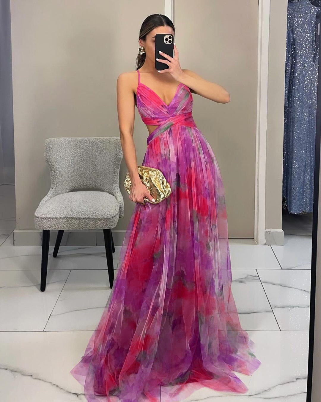 GISELLE | Chiffon Maxi Jurk