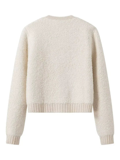 AGNES | Elegante Bouclé Gebreide Vest