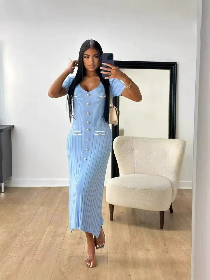 PHOEBE | Slimfit Maxi-jurk