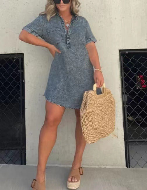 MADDOX | Denim Jurk