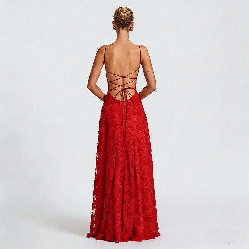 SOFIA | Elegante Maxi Jurk - Rood