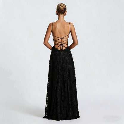 SOFIA | Elegante Maxi Jurk - Zwart