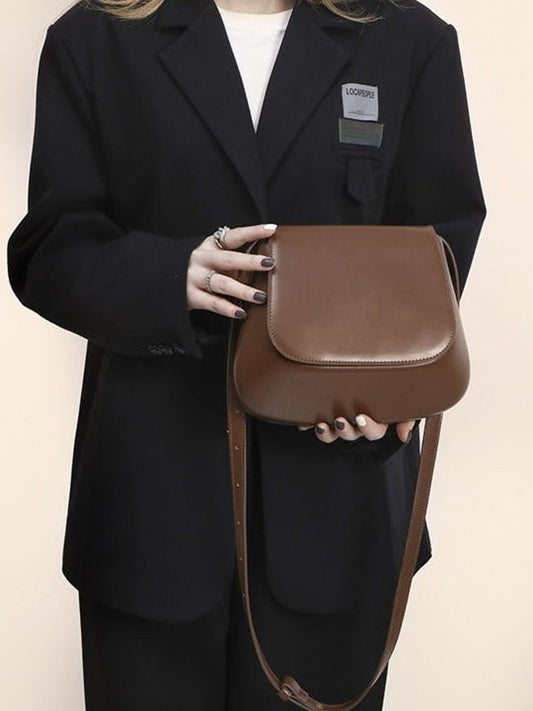 IDA | Minimalistische Kastanjebruine Schoudertas