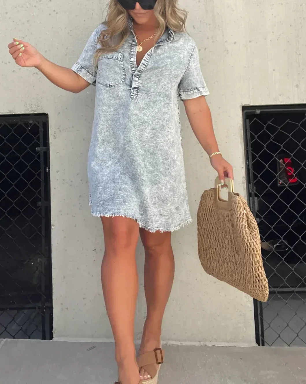 MADDOX | Denim Jurk
