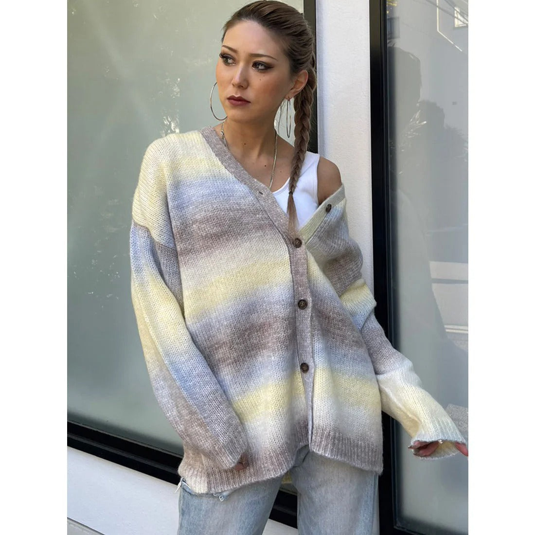 ZIAH | Chique Losvallend Gestreept Vest