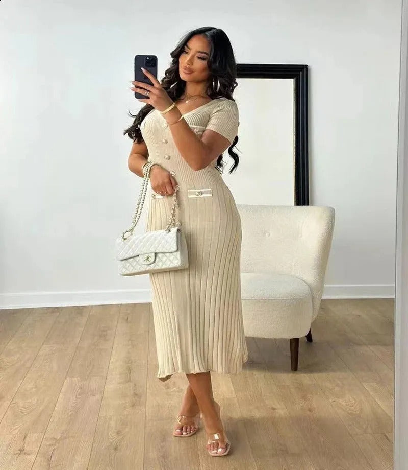 PHOEBE | Slimfit Maxi-jurk