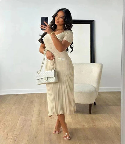 PHOEBE | Slimfit Maxi-jurk