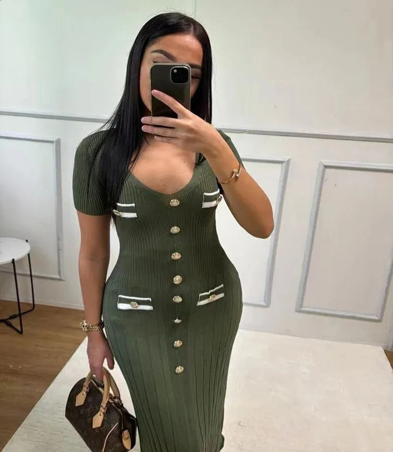 PHOEBE | Slimfit Maxi-jurk