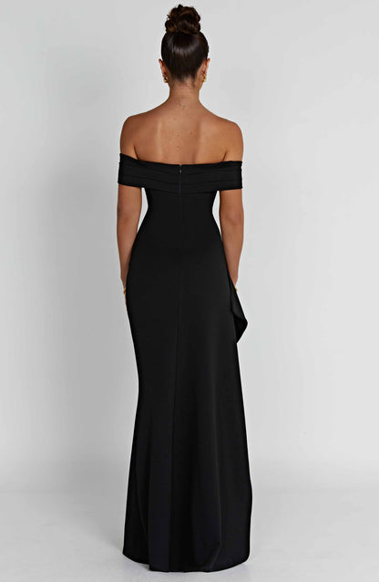 KIM | Off-Shoulder Satijnen Maxijurk