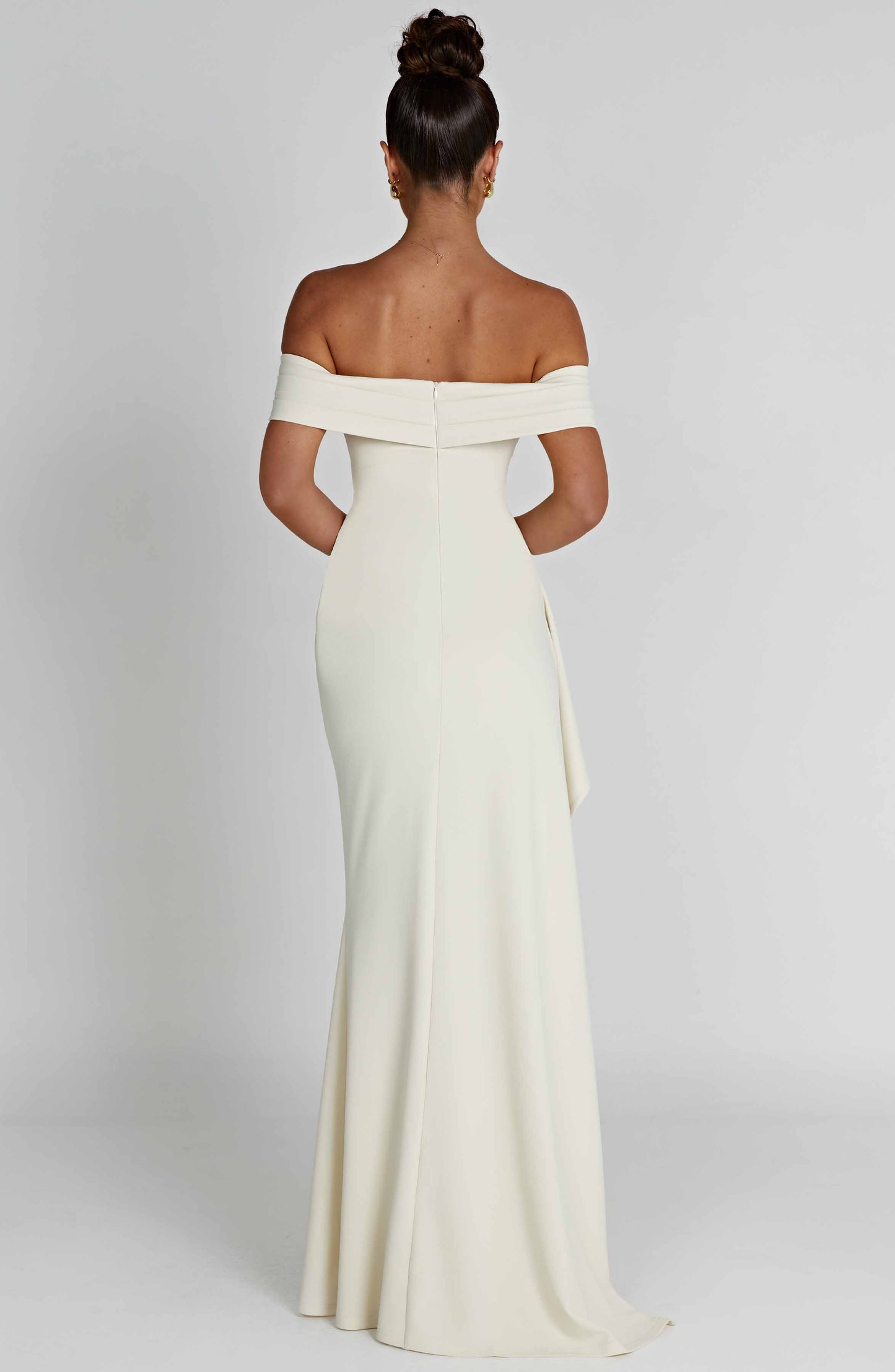 KIM | Off-Shoulder Satijnen Maxijurk