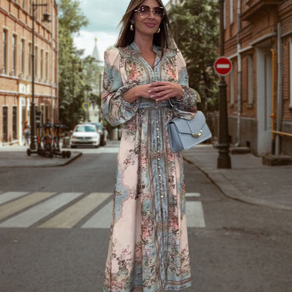 MIEL | Vintage Maxi Bloemen Jurk