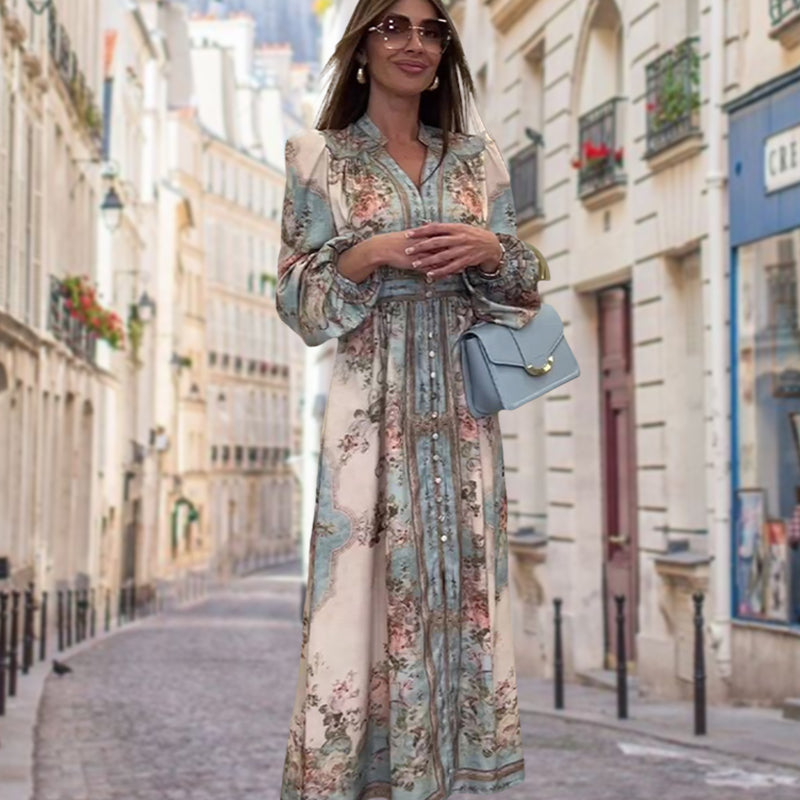 MIEL | Vintage Maxi Bloemen Jurk