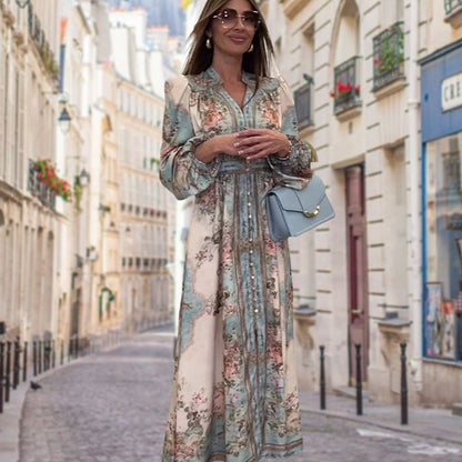 MIEL | Vintage Maxi Bloemen Jurk