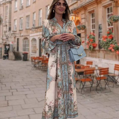 MIEL | Vintage Maxi Bloemen Jurk