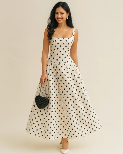SARAH | Polkadot Midi Jurk