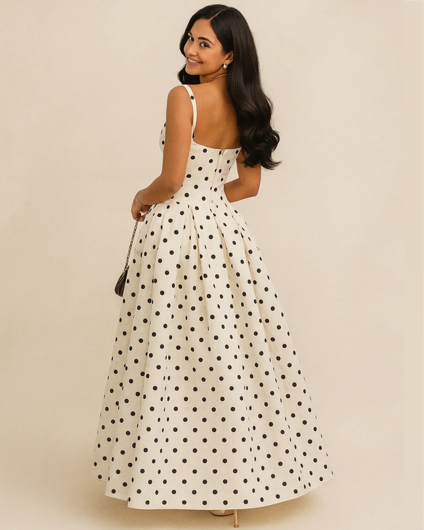 SARAH | Polkadot Midi Jurk