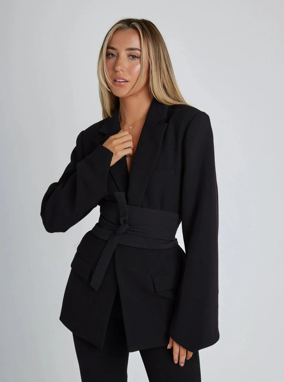 AIMEE | Getailleerde Blazer Met Tailleband